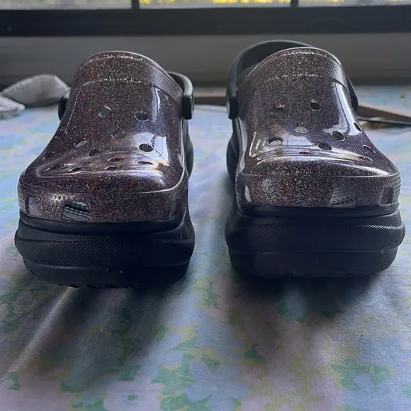 Crocs | Classic Translucent Glitter Bae Platform Clogs Pride Edition Sz 8