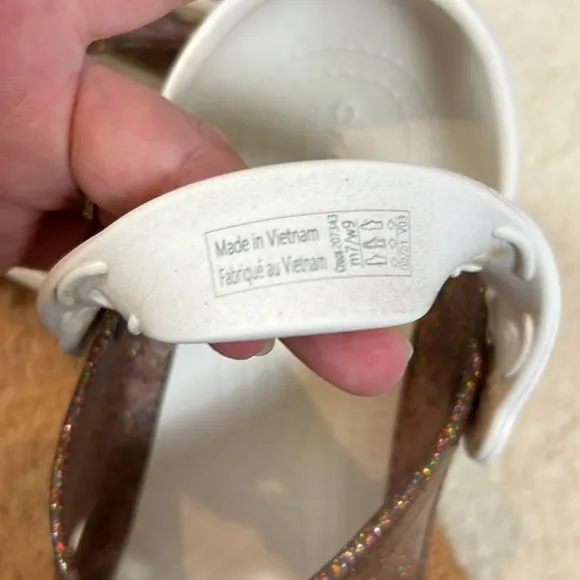 Crocs Classic Translucent Glitter Clog PRIDE M7/W9 Multicolor Rainbow White