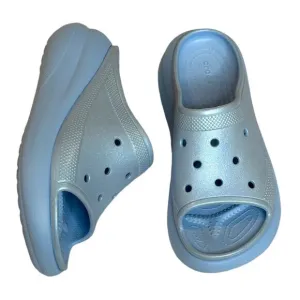 Crocs Crush Meta Pearl Blue Calcite platform comfort Slide open toe clogs M6W8