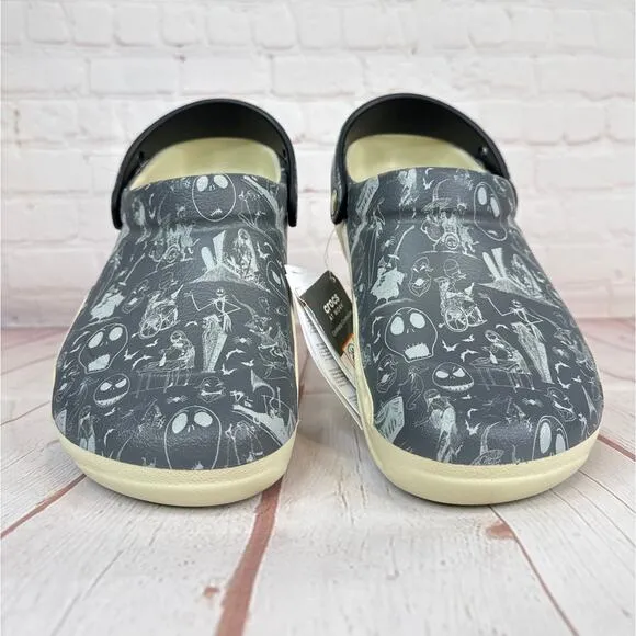 Crocs Disney Nightmare Before Christmas Gray Bistro Clogs M 6/W 8 (208843-100)