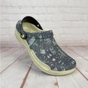 Crocs Disney Nightmare Before Christmas Gray Bistro Clogs M 6/W 8 (208843-100)