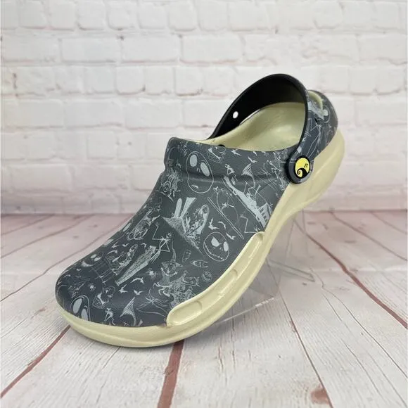 Crocs Disney Nightmare Before Christmas Gray Bistro Clogs M 6/W 8 (208843-100)
