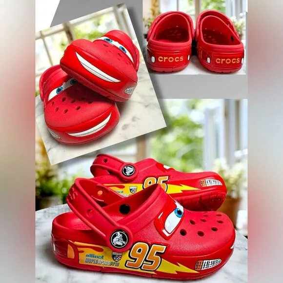 CROCS Lightning McQueen Disney Cars  Clog Shoes Size C 11