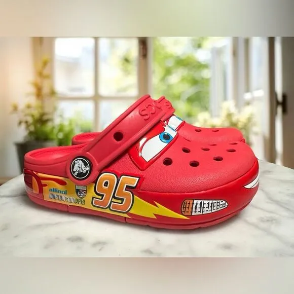 CROCS Lightning McQueen Disney Cars  Clog Shoes Size C 11