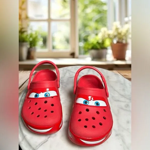 CROCS Lightning McQueen Disney Cars  Clog Shoes Size C 11