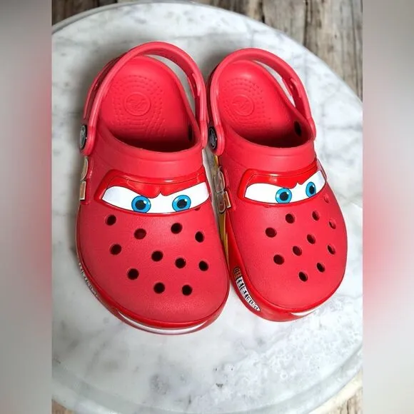 CROCS Lightning McQueen Disney Cars  Clog Shoes Size C 11