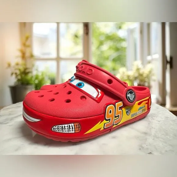 CROCS Lightning McQueen Disney Cars  Clog Shoes Size C 11