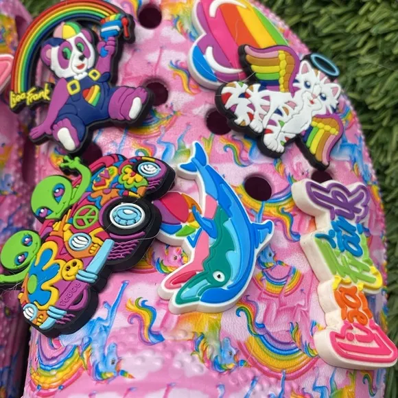 CROCS LISA FRANK Rainbow Unicorn Classic Clog PINK |Size 9