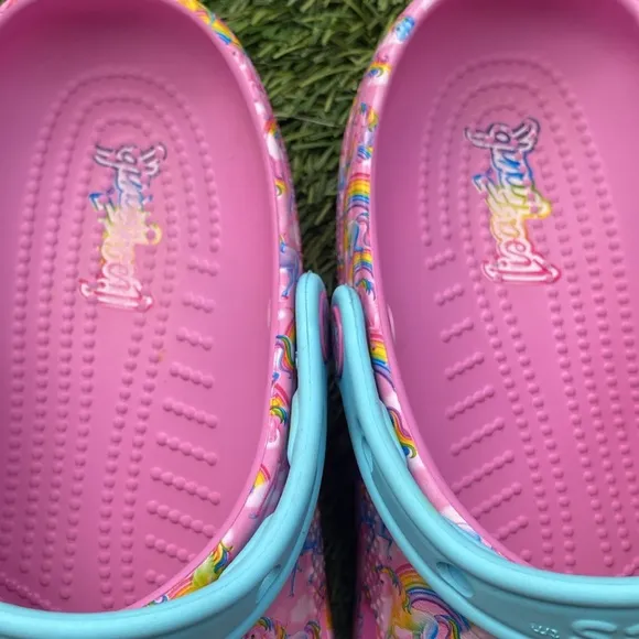 CROCS LISA FRANK Rainbow Unicorn Classic Clog PINK |Size 9