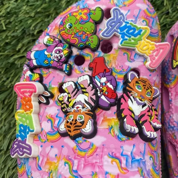 CROCS LISA FRANK Rainbow Unicorn Classic Clog PINK |Size 9