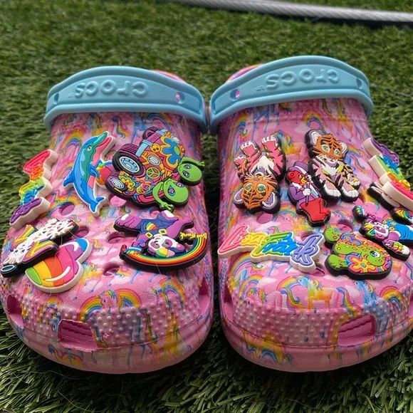 CROCS LISA FRANK Rainbow Unicorn Classic Clog PINK |Size 9