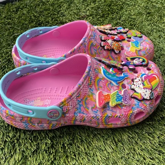 CROCS LISA FRANK Rainbow Unicorn Classic Clog PINK |Size 9