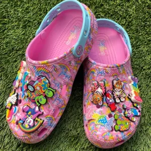 CROCS LISA FRANK Rainbow Unicorn Classic Clog PINK |Size 9
