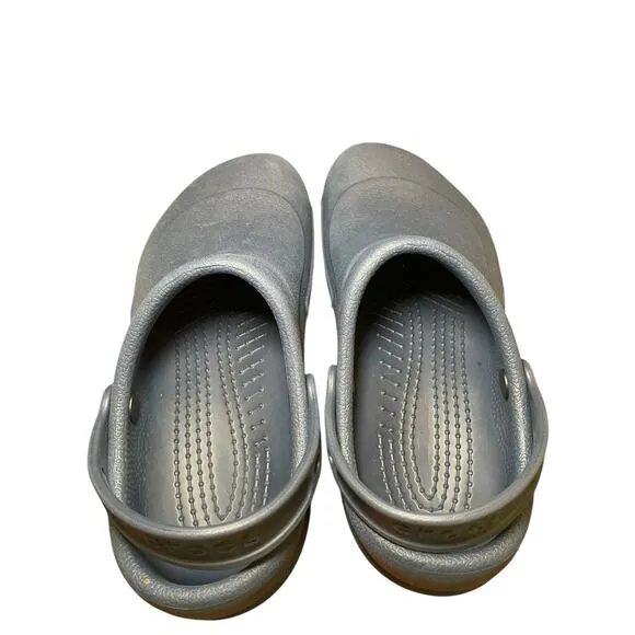 Crocs Men 9 Women 11 Bistro Work Clog Navy Blue Restaurant Non Slip Clog Shoe