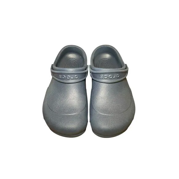 Crocs Men 9 Women 11 Bistro Work Clog Navy Blue Restaurant Non Slip Clog Shoe