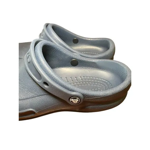 Crocs Men 9 Women 11 Bistro Work Clog Navy Blue Restaurant Non Slip Clog Shoe