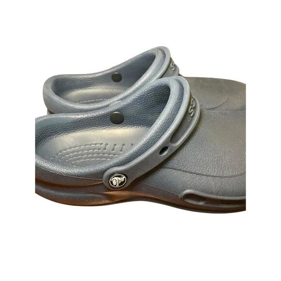Crocs Men 9 Women 11 Bistro Work Clog Navy Blue Restaurant Non Slip Clog Shoe