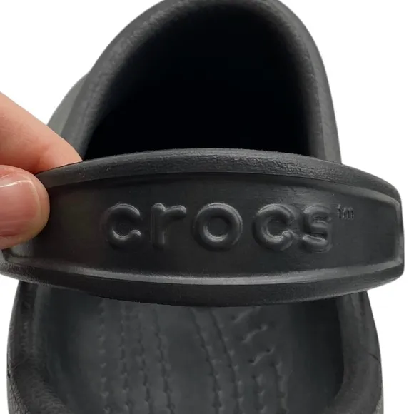 Crocs Mens Work Bistro Clogs Sz 12 Black Flat Comfortable Lightweight Cushioned