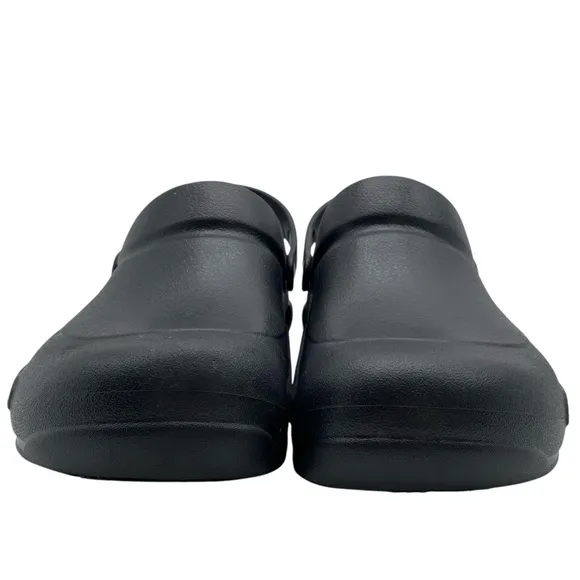 Crocs Mens Work Bistro Clogs Sz 12 Black Flat Comfortable Lightweight Cushioned