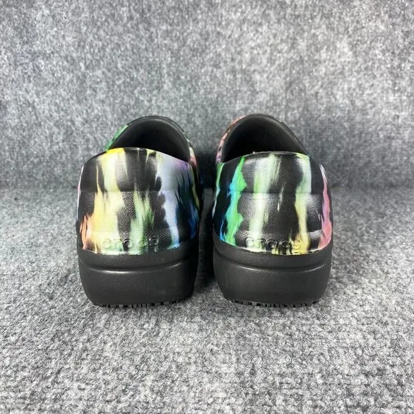 Crocs Neria Pro Work Clogs Shoes Womens 8 Tie Dye Slip Resistant Career Comfort