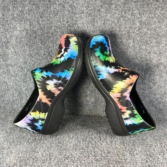 Crocs Neria Pro Work Clogs Shoes Womens 8 Tie Dye Slip Resistant Career Comfort