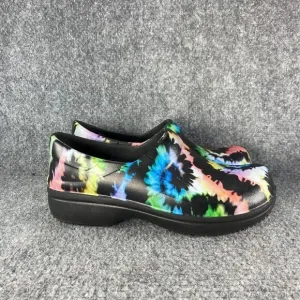 Crocs Neria Pro Work Clogs Shoes Womens 8 Tie Dye Slip Resistant Career Comfort