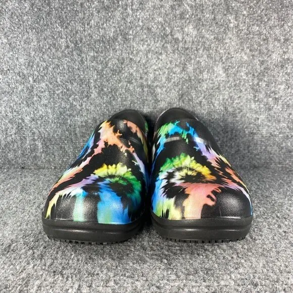 Crocs Neria Pro Work Clogs Shoes Womens 8 Tie Dye Slip Resistant Career Comfort
