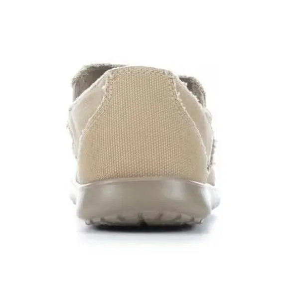 Crocs Santa Cruz Slip On Canvas Loafer Comfort Casual Shoe Mens 7 Women 9 Khaki