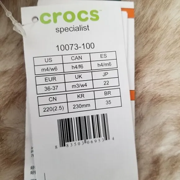 CROCS Specialist II Women's Clogs Work Shoes in White (no vents) NEW