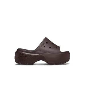 Crocs Stomp Unisex Platform Brown Slides Sz W 9 M 7 NWT
