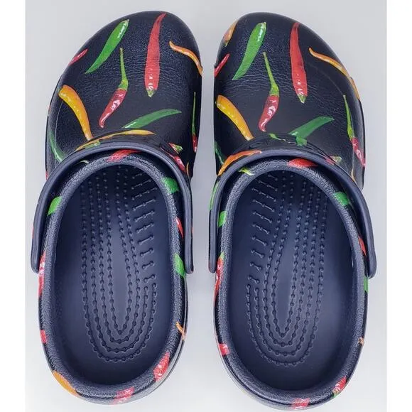 CROCS UNISEX HOT CHILI PEPPERS Bistro Graphic Clogs Size Men's 7/Women's 9 VGUC