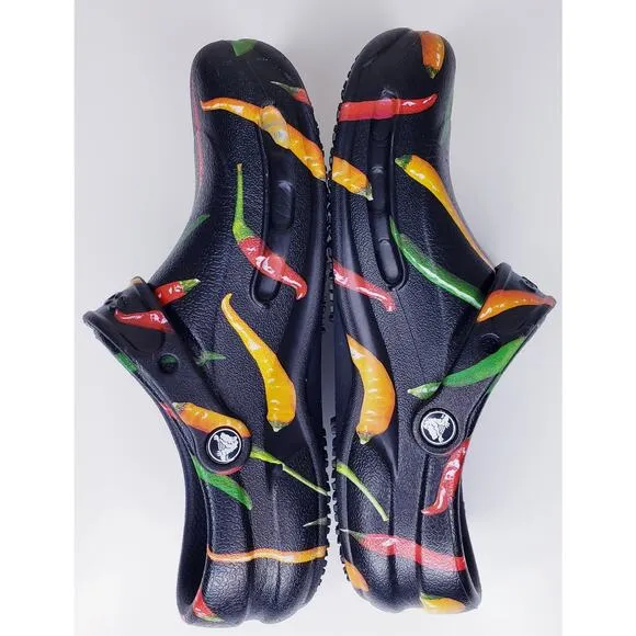 CROCS UNISEX HOT CHILI PEPPERS Bistro Graphic Clogs Size Men's 7/Women's 9 VGUC