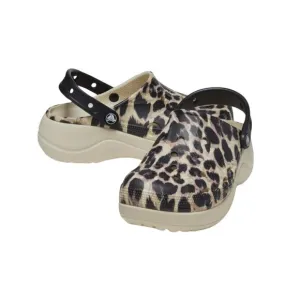 Crocs Women's Baya Platform Leopard Print Clogs, size 10