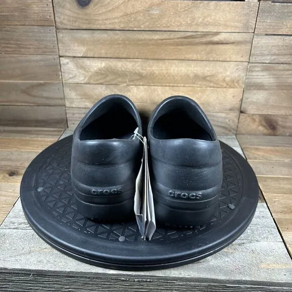 Crocs Womens Size 6 Black Dual Comfort Nurse Work Shoe Clogs NWOB