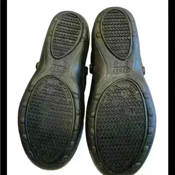 Crocs Women’s Slip Resistant Shoes Pivot Strap Mercy Work Clogs Black Size 8
