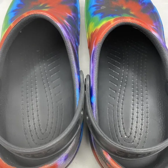 Crocs Work Bistro Pro LiteRide Tie-Dye Clogs Mens Size 11 US