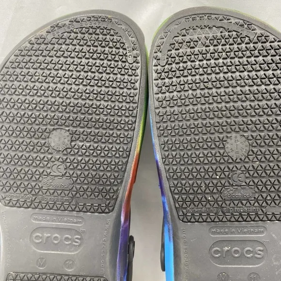 Crocs Work Bistro Pro LiteRide Tie-Dye Clogs Mens Size 11 US