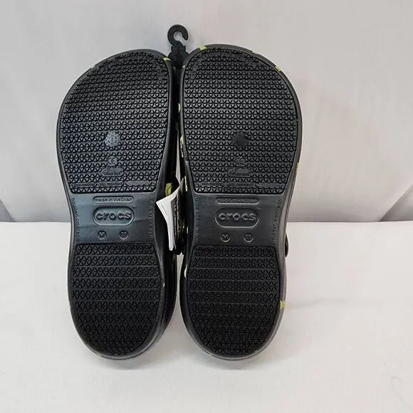 Crocs Bistro Banana Graphic Black Enclosed Toe Clogs Shoes Sz 11 Men’s NWT
