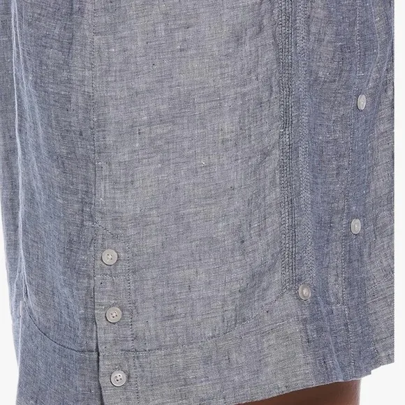 Cubavera Guayabera short sleeve 100% linen dress with slip
