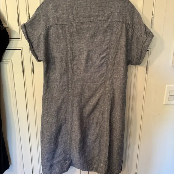 Cubavera Guayabera short sleeve 100% linen dress with slip