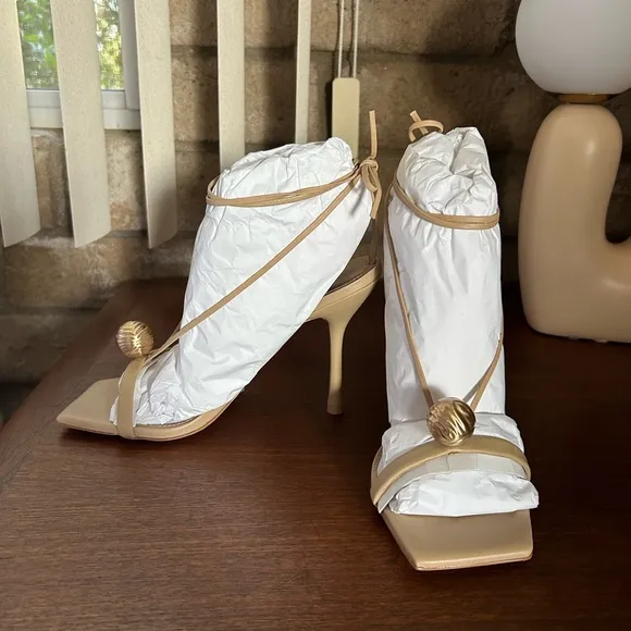cult gaia strappy nude heels