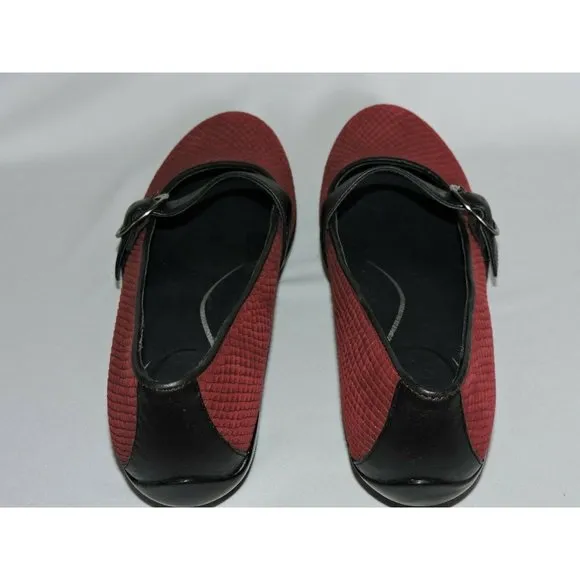 Dankso Orla Shoes Red Cranberry Snake Mary Jane Work Career 39 Womens 8.5