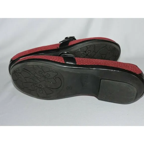 Dankso Orla Shoes Red Cranberry Snake Mary Jane Work Career 39 Womens 8.5