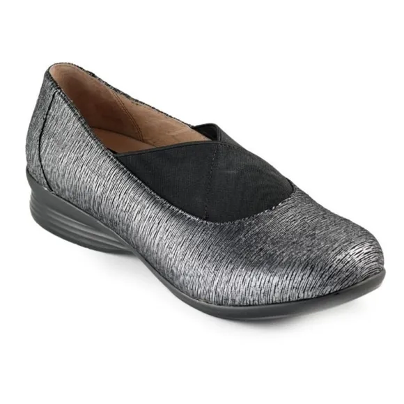 Dansko Ann Pewter Metallic Slip On, Size EU 37