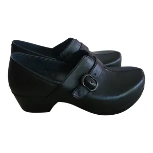 Dansko Black Leather Buckle Clogs – Women’s Size 38