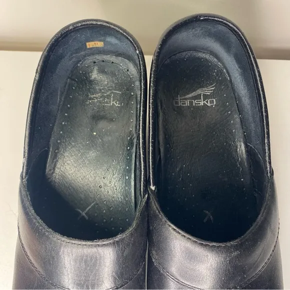 Dansko Black Nursing Slip On Work Clogs Size 41 10.5 11