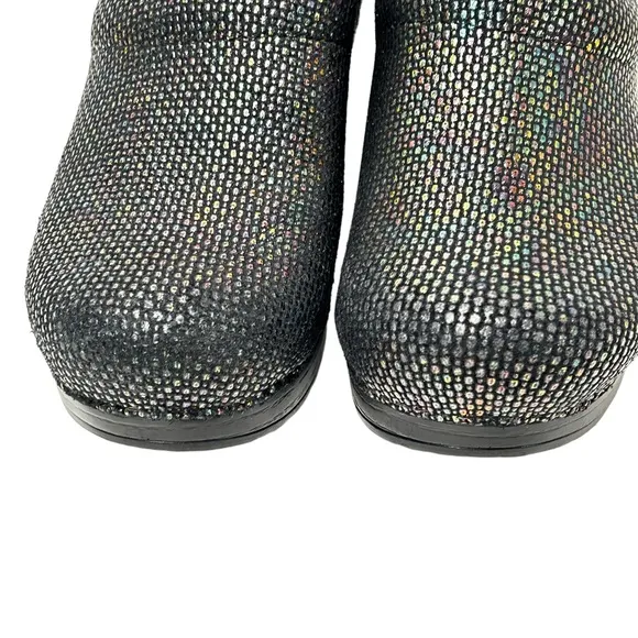 Dansko Black Rainbow Pattern Clogs Euro Size 37 USA 6.5 - 7