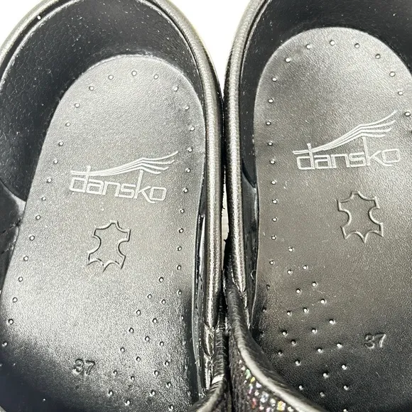 Dansko Black Rainbow Pattern Clogs Euro Size 37 USA 6.5 - 7