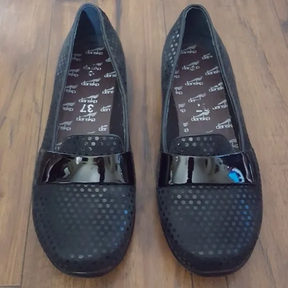 Dansko - Black Shimmer Polkadot Clogs