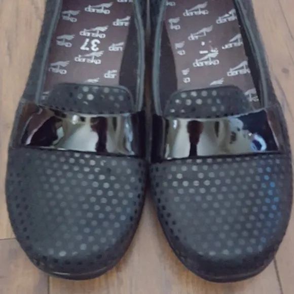 Dansko - Black Shimmer Polkadot Clogs